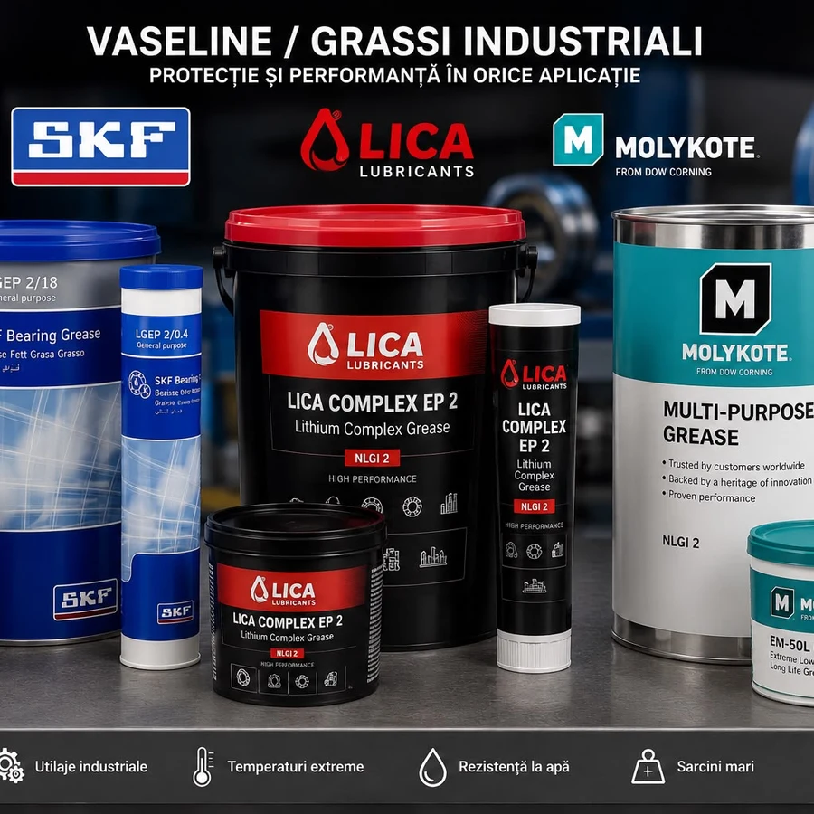 Vaseline industriale SKF, Lica Mobil și Molykote